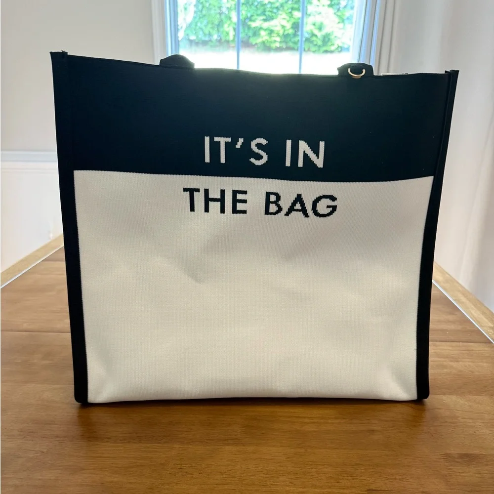 NWT Colorblock Knit Tote Bag - kate spade new york x Target White/Black - Picture 9 of 15